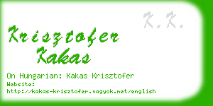 krisztofer kakas business card